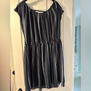 Lauren Conrad XXL blue white striped dress